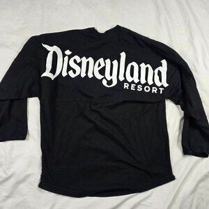 Disney Parks Spirit Jersey Womens Small Black Pull Over Shirt Long Sleeve